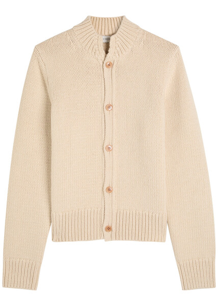 Dries Van Noten Moorea Wool-blend Cardigan - Ecru - Xl 