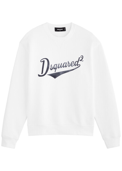  Dsquared2 Cool Fit Logo Cotton Sweatshirt - White - S 