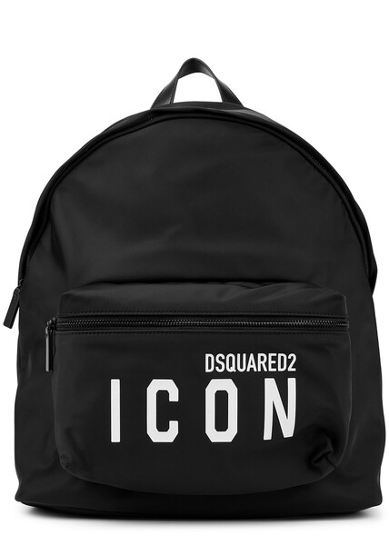  Dsquared2 Icon Black Nylon Backpack - One Size 