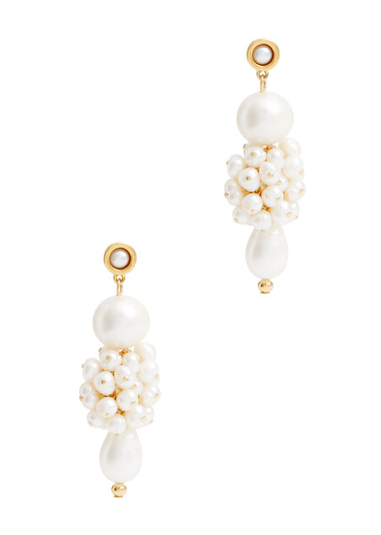  Eliou Demi Cluster Pearl Drop Earrings, Drop Earrings, Pearl - One Size 