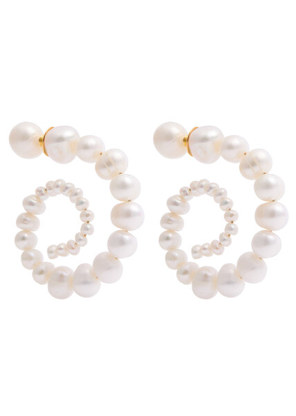  Eliou Vinnie Spiral Pearl Drop Earrings - One Size 