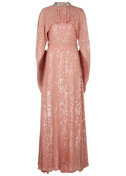  Erdem Cape-effect Sequin Gown - Pink - 10 