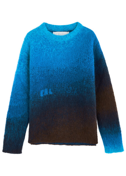  Erl Gradient Brushed-knit Jumper - Blue - S 