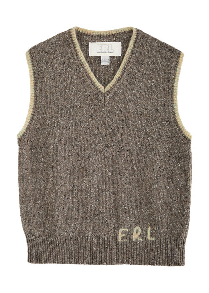  Erl Logo-intarsia Wool-blend Vest - Grey - M 