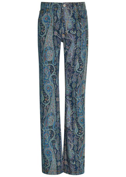  Etro Paisley-print Bootcut Jeans - Blue - 30 (w30 / Uk12 / M) 