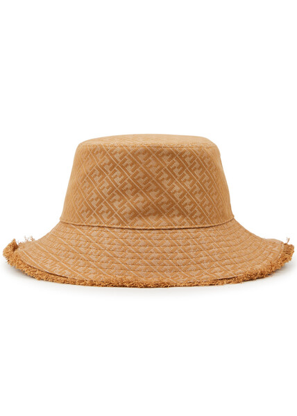  Fendi Ff-jacquard Canvas Bucket Hat - Brown 