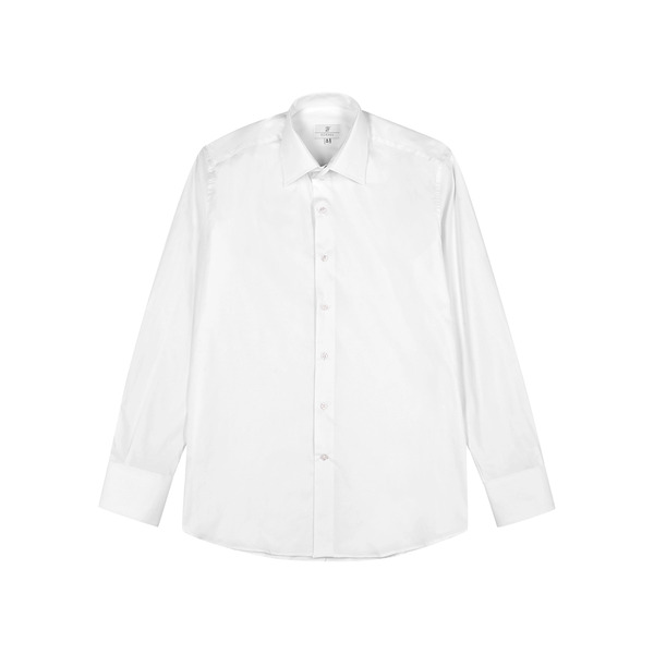  Forbes Tailoring White Stretch-cotton Shirt 