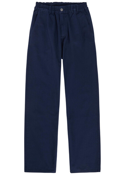  Forét Straight-leg Twill-cotton Trousers - Navy - L 