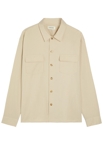  Frame Cotton Overshirt - Beige - M 