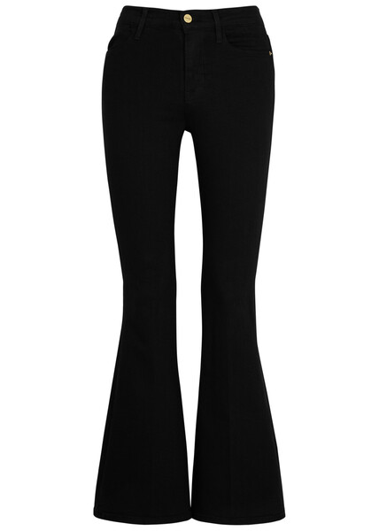  Frame Le Pixie High Flare Jeans - Black - W25 