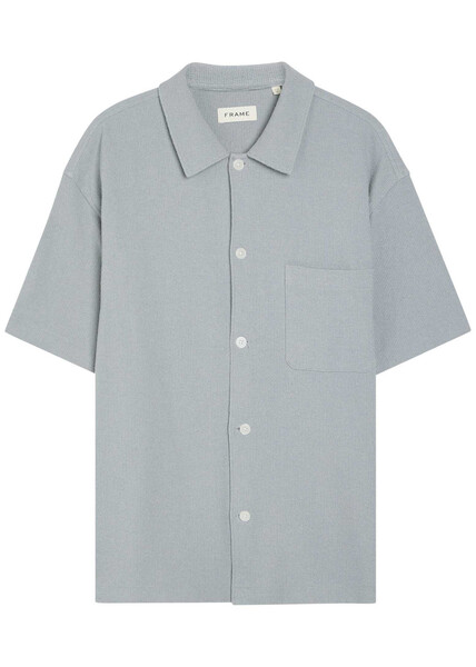  Frame Textured-knit Cotton-blend Shirt - Grey - S 