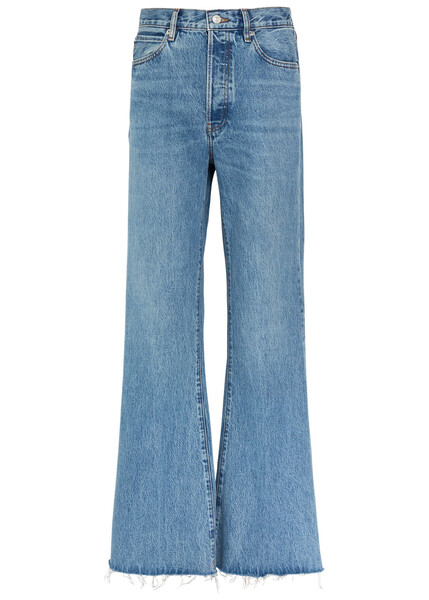  Frame The Lax Distressed Flared-leg Jeans - Blue - 28 (w28 / Uk10 / S) 