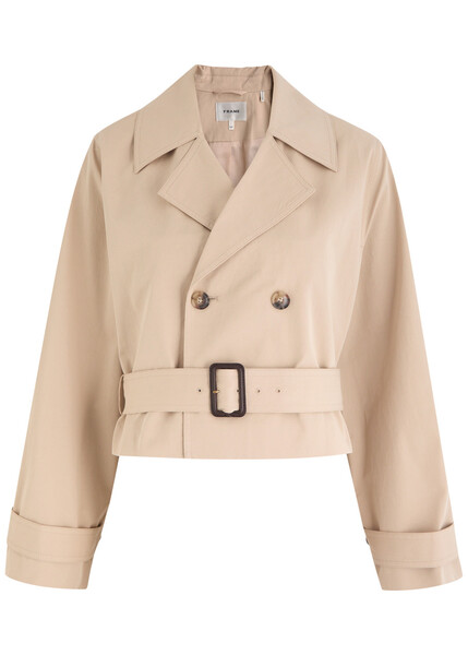  Frame The Uniform Cotton-poplin Trench Jacket - Nude - L (uk14 / L) 