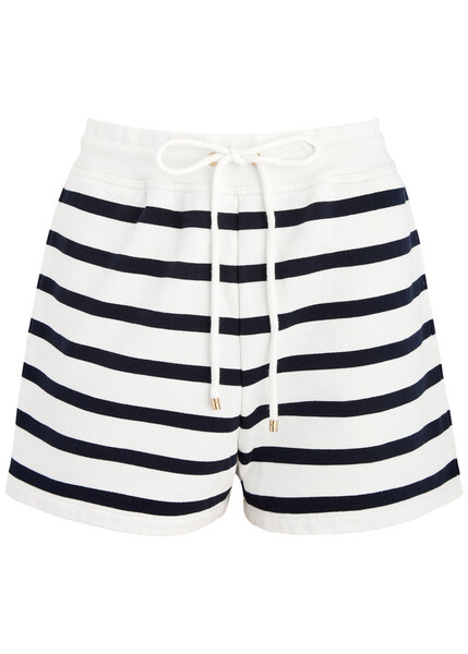  Frame Varsity Striped Cotton-blend Shorts - Navy - L (uk14 / L) 