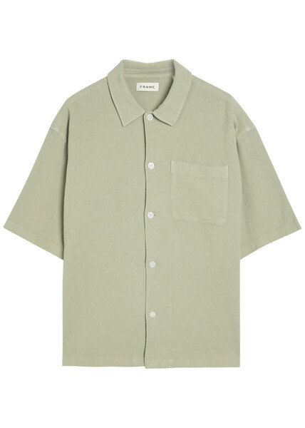  Frame Woven Cotton Shirt - Green - S 