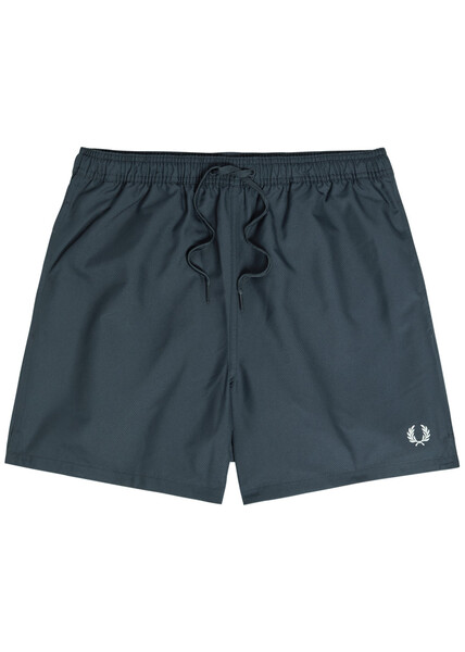  Fred Perry Logo-embroidered Shell Swim Shorts - Navy - M 