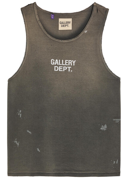  Gallery Dept. Distressed Cotton Tank Top - Black - Xl 