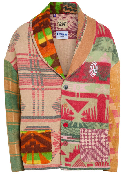  Gallery Dept. Logo-embroidered Patterned Cotton-blend Cardigan - Multicoloured 1 - L 