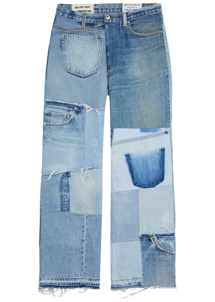  Gallery Dept. Mixed-denim Straight-leg Jeans - 34 (w34 / L) 