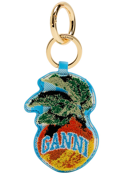  Ganni Apple Leather Keyring - Multicoloured - One Size 