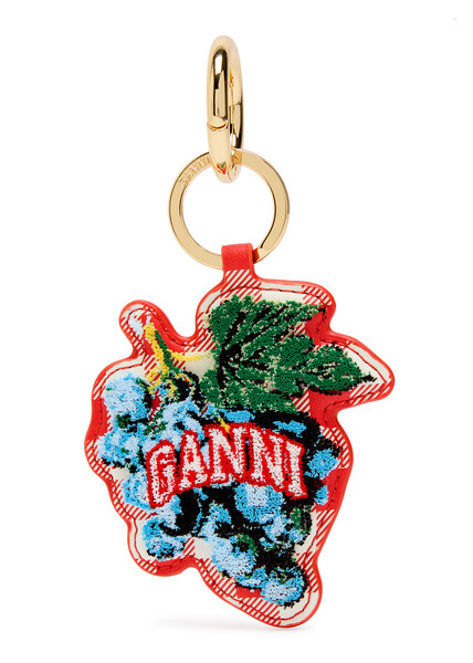  Ganni Grape Leather Keyring - Multicoloured - One Size 