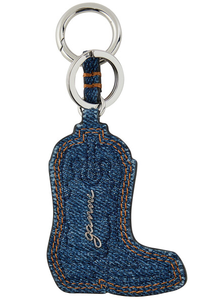  Ganni Western Boot Denim Keyring - Navy - One Size 
