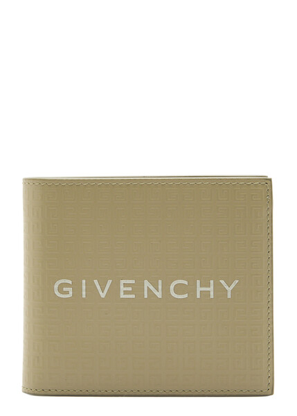  Givenchy 4g-embossed Leather Wallet - Khaki - One Size 