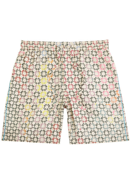  Givenchy Logo-intarsia Silk Pyjama Shorts - Multicoloured 1 - L 