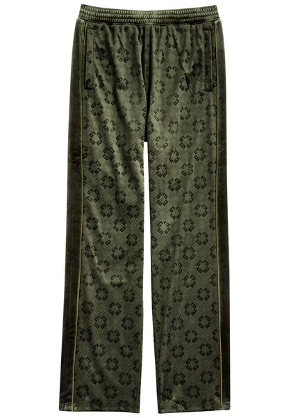  Givenchy Logo-jacquard Velour Sweatpants - Green - M 