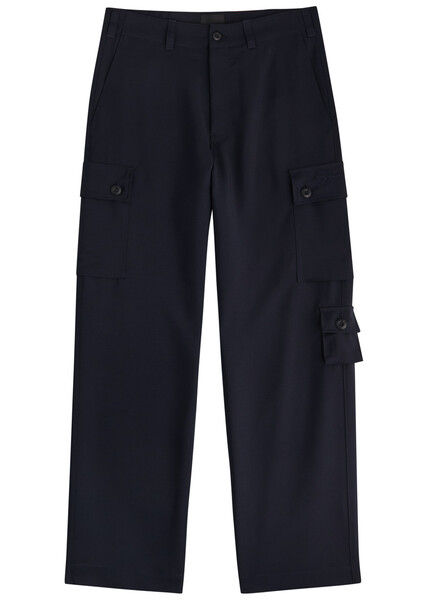  Givenchy Wool-blend Cargo Trousers - Blue - Xl 
