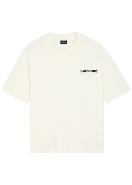  Godmade Logo-embroidered Cotton T-shirt - White - L 