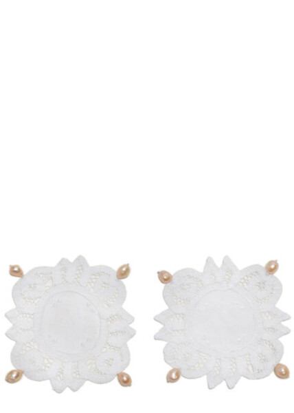  Gohar World Pearl Lace Coasters - Set Of Two 