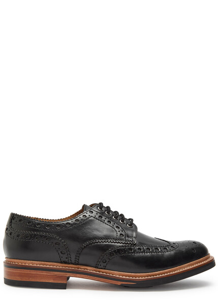  Grenson Archie Leather Brogues - Black - 12 (it46 / Uk12) 