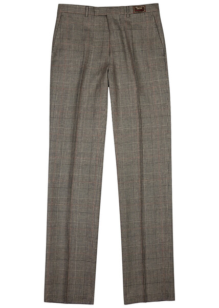  Gucci Checked Wool-blend Trousers - Grey - 48 