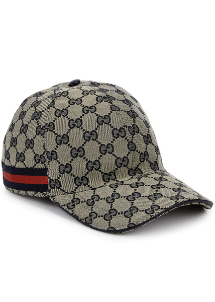  Gucci Gg Monogram Canvas Cap - Beige - M 