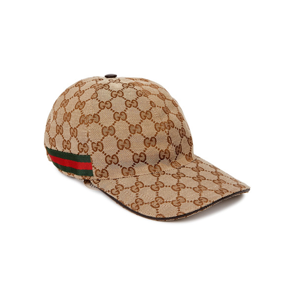  Gucci Gg Monogram Canvas Cap - Beige 