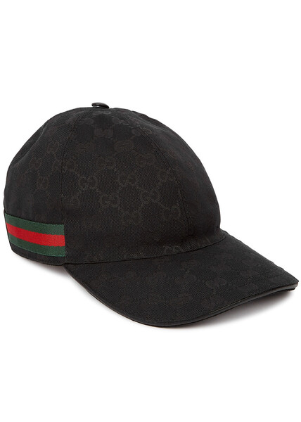  Gucci Gg Monogram Canvas Cap - Black 