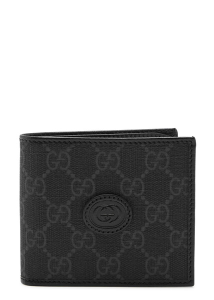  Gucci Gg-monogrammed Canvas Wallet - Black - One Size 