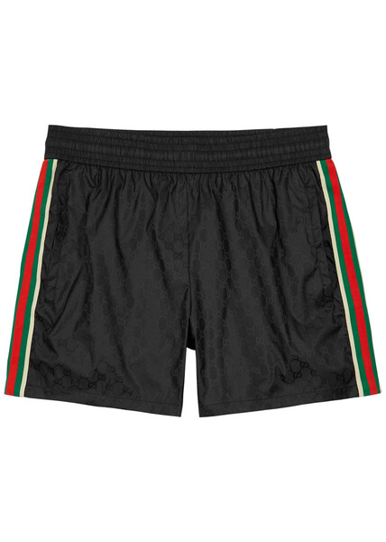  Gucci Gg-monogrammed Shell Swim Shorts - Black 