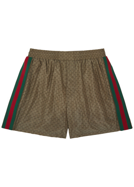  Gucci Monogrammed Shell Swim Shorts - Brown - 52 (it52/xl) 