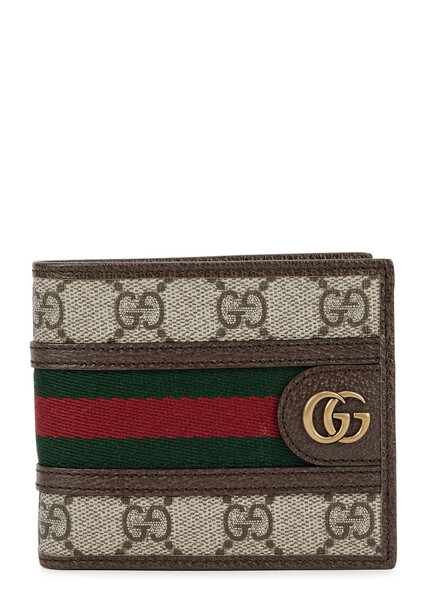  Gucci Ophidia Gg Leather Wallet - Beige 