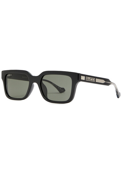  Gucci Rectangle-frame Sunglasses - Black - One Size 
