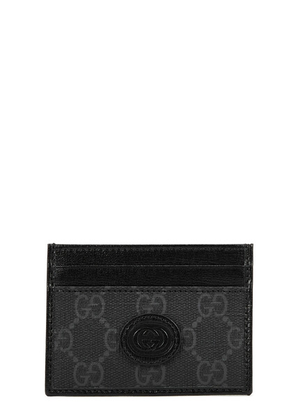  Gucci Retro Supreme Gg Monogrammed Card Holder - Black 