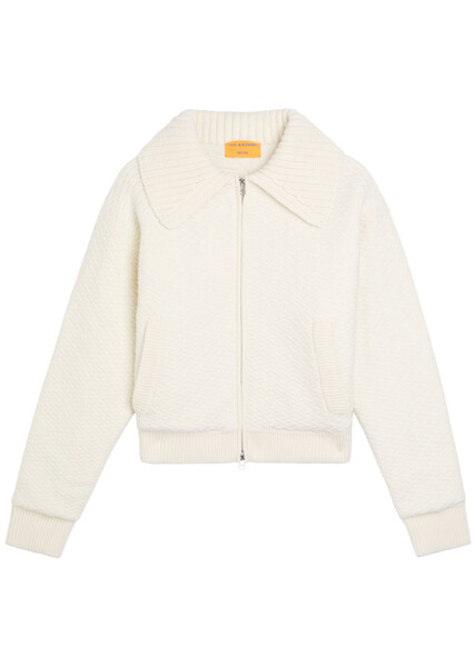  Guest In Residence Cross Country Textured Wool-blend Jacket - Cream - M (uk12 / M) 