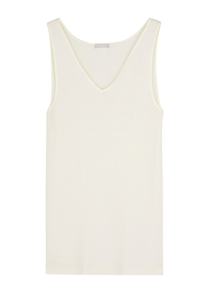  Hanro Wool And Silk-blend Top - Cream - L 