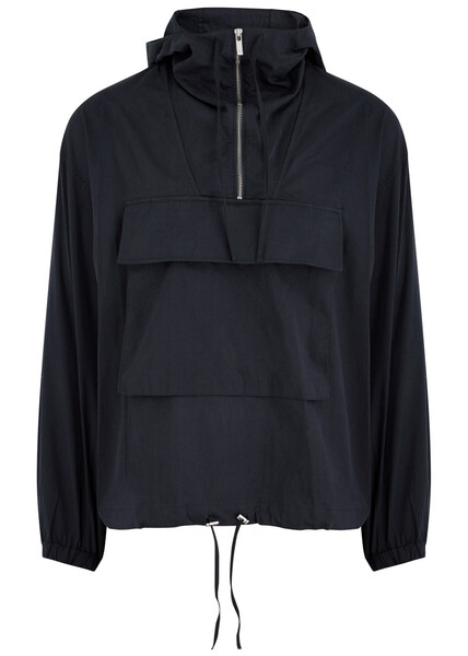  Helmut Lang Hooded Cotton-blend Jacket - Navy - Xl 