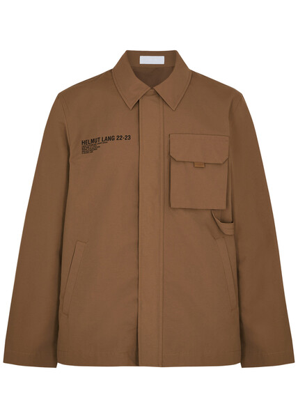  Helmut Lang Logo Cotton-blend Jacket - Brown - L 