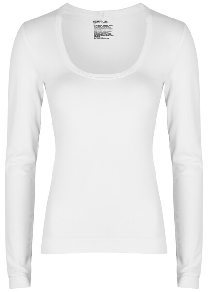  Helmut Lang Stretch-jersey Top - White - M/l 