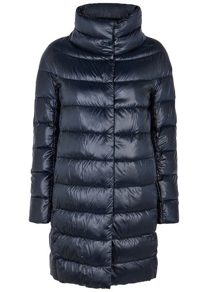  Herno Icon Quilted Shell Coat - Navy - 12 