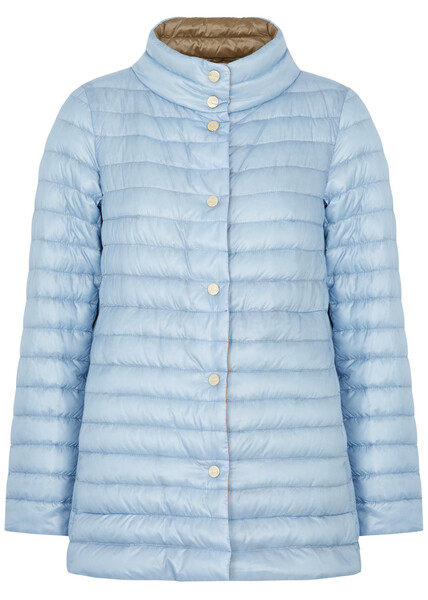  Herno Reversible Quilted Shell Jacket - Blue - 48 (uk16 /xl) 